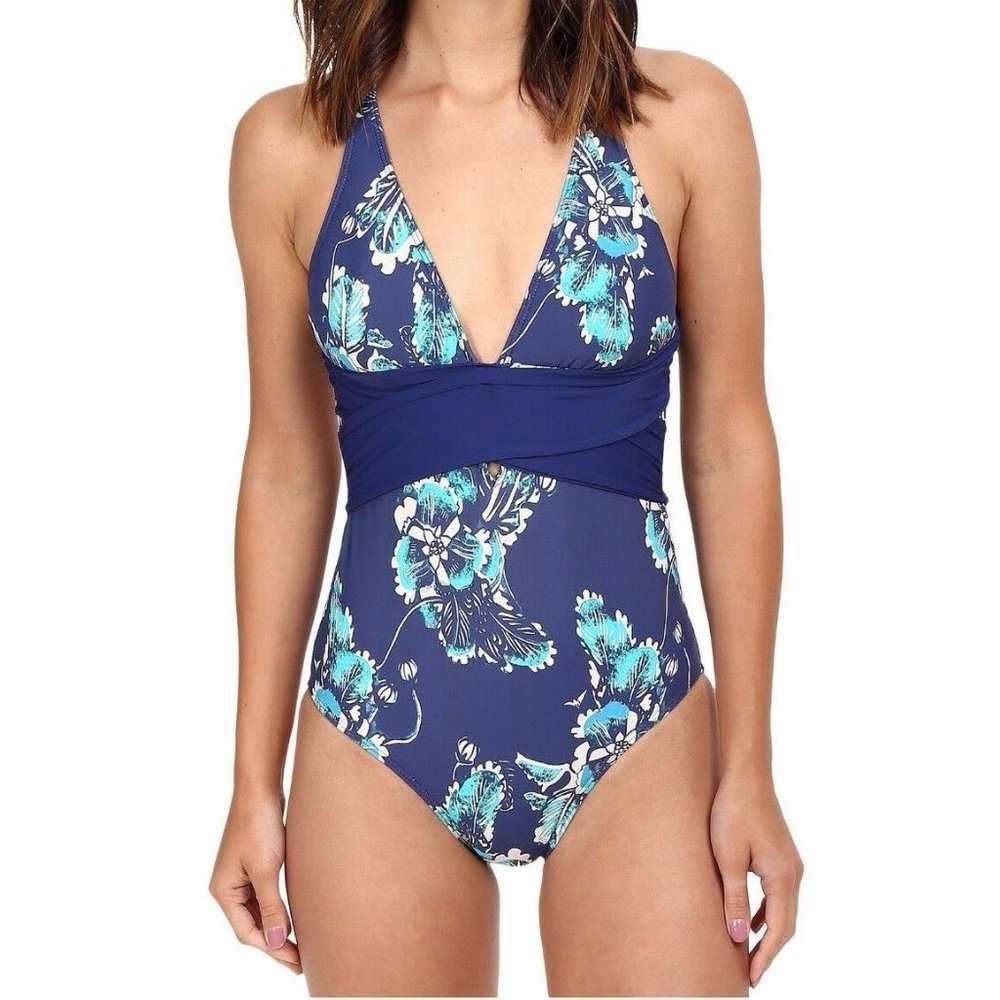 athena balinese cross navy one piece Size small